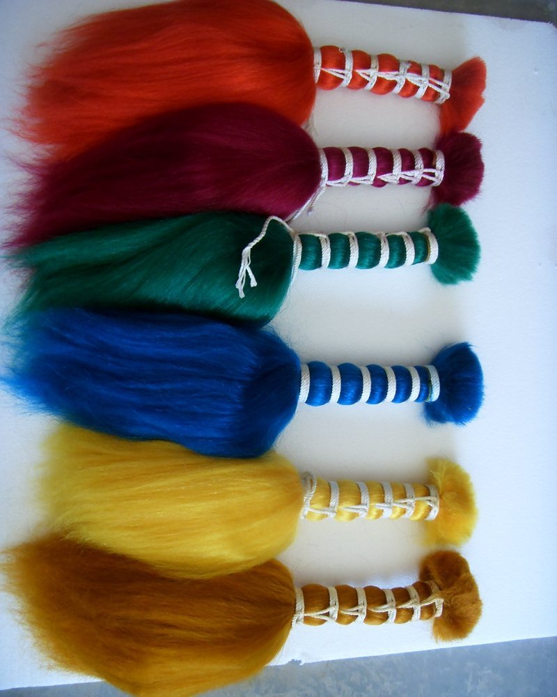 Dyed yak hair