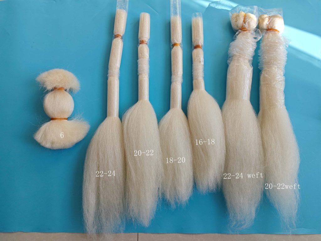 Processed yak tail hair