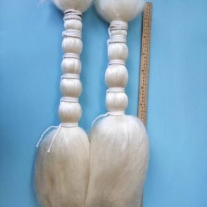 Yak hair bleached white hair bundle 16-18”