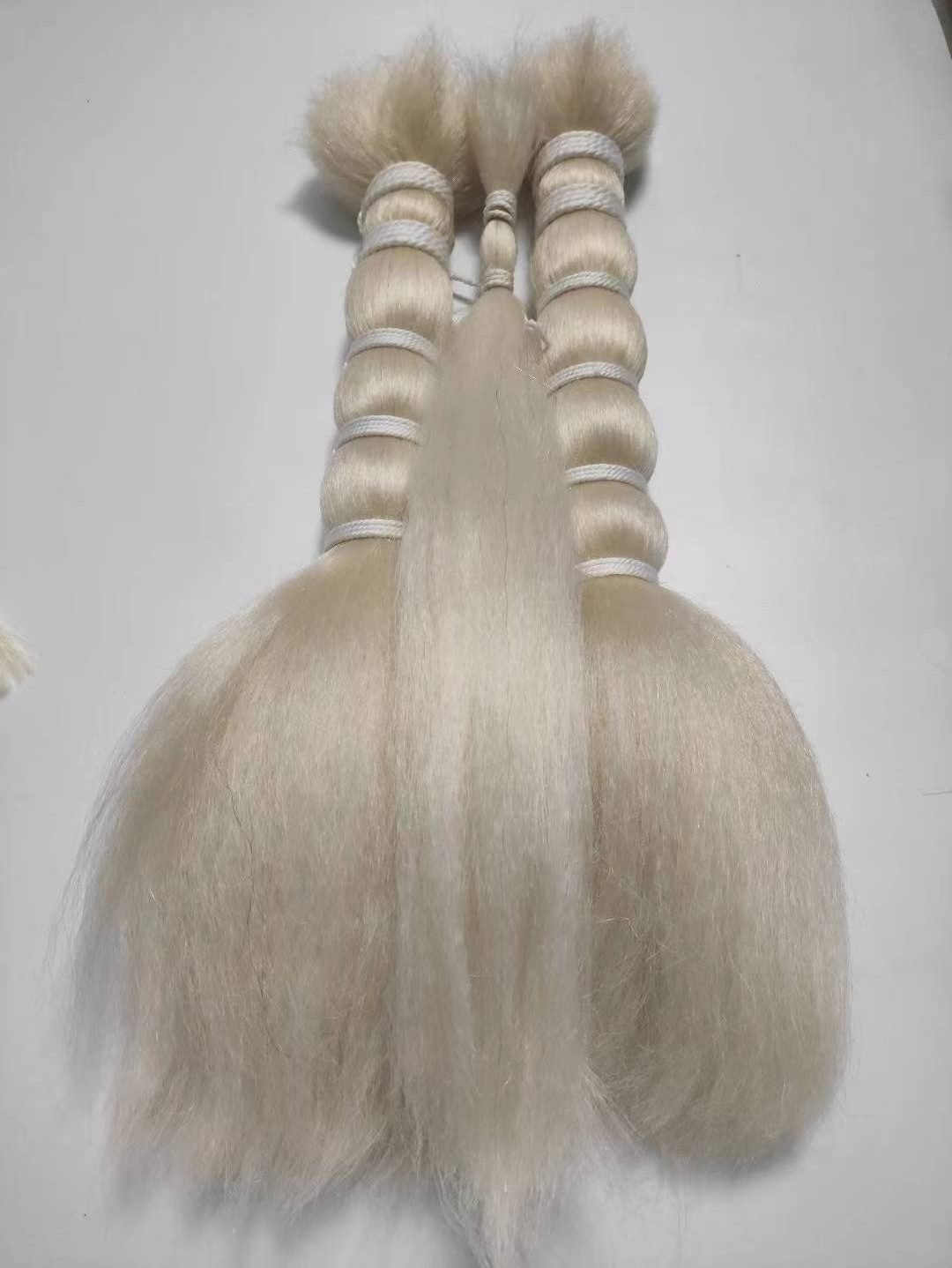 Yak hair bleached white hair bundle 16-18” - 图片 4