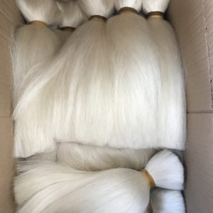 Yak hair bleached white hair bundle 10-12”